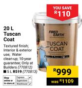 Fired Earth Tuscan Coat 770812-20Ltr 