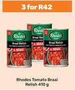 Rhodes Tomato Braai Relish-For 3 x 410g