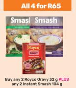 Royco Gravy 32g Plus Any 2 Instant Smash 104g-All For 4