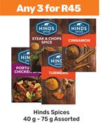 Hinds Spices Assorted-For Any 3 x 40g-75g