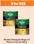 Rhodes Pineapple Rings Or Pieces In Syrup-For 2 x 440g
