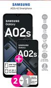2 x Samsung A02s 4G Smartphone-On Red 500MB/50 Min Top Up + On Promo 65