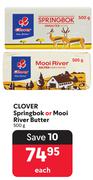 Clover Springbok Or Mooi River Butter-500g Each