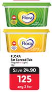 Flora Fat Spread Tub Regular Or Light-For 2 x 1Kg
