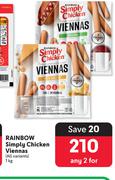 Rainbow Simply Chicken Viennas (All Variants)-For 2 x 1Kg