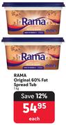 Rama Original 60% Fat Spread Tub-1Kg Each