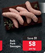 Bulk Pork Sausages-Per Kg