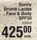 Payot Sunny Brume Lactee Face & Body SPF30-100ml Each