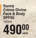 Payot Sunny Creme Divine Face & Body SPF50-150ml Each