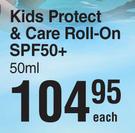 Nivea Sun Kids Protect & Care Roll On SPF50+-50ml Each