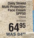 Sun Lab Daily Shield Multi Protection Face Cream SPF50-100ml