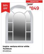 Inspire Ventana White Mirror 74 x 104cm 81458544