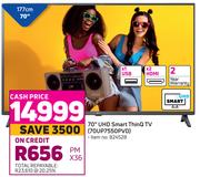 LG 70" UHD Smart ThinQ TV 70UP7550PVD