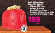 Logik 2 Slice Toaster (Black) RSH-080472