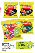 Beacon Maynards Gums & Jelly Sweets (All Variants)-Any 4 x 125g