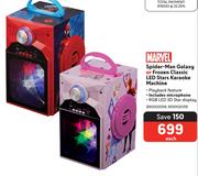 Marvel Spider-Man Galaxy Or Frozen Classic LED Stars Karaoke Machine-Each
