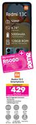 Redmi 13C Smartphone-On 1.3GB Red Top Up Core More Data