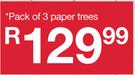 Pack Of 3 Paper Trees