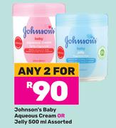 Johnson's Baby Aqueous Cream Or Jelly 500ml Assorted-For Any 2