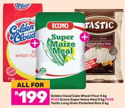 Golden Cloud Cake Wheat Flour 5Kg Plus Econo Super Maize Meals 5kg & More-For All