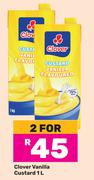 Clover Vanilla Custard-For 2 x 1Ltr