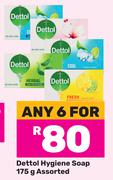 Dettol Hygiene Soap Assorted-For Any 6 x 175g