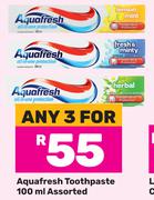 Aquafresh Toothpaste Assorted-For Any 3 x 100ml