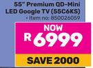 TCL 55" (139cm) Premium QD-Mini LED Google TV 55C6KS