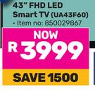 Samsung 43" (109cm) FHD LED Smart TV UA43F60