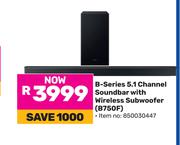 Samsung B-Series 5.1 Channel Soundbar With Wireless Subwoofer B750F