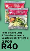 Food Lover's Crisp & Crunchy Or Hearty Vegetable Stir Fry-For 2 x 375g
