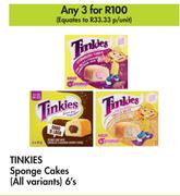 Tinkies Sponge Cakes (All Variants)-For 3 x 6's