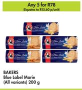 Bakers Blue Label Marie (All Variants)-For 5 x 200g