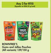 Rowntree's Gums & Jellies Pouches (All Variants)-For 3 x 139g/150g