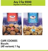 Cape Cookies Biscuits (All Variants)-For 2 x 1Kg