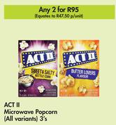 Act II Microwave Popcorn (All Variants)-For 2 x 3's