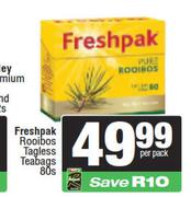 Freshpak Rooibos Tagless Teabags-80s