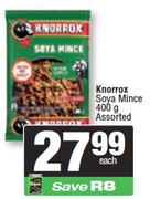 Knorrox Soya Mince Assorted-400g Each