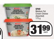 Spar Medium Fat Cream Cheese Assorted-175g Each