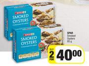 Spar Smoked Oysters-For 2 x 85g 