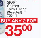 SPAR Germex Thick Bleach (Selected)-2x750ml