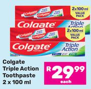 Colgate Triple Action Toothpaste-2 x 100ml