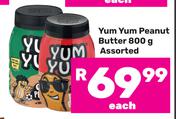 Yum Yum Peanut Butter Assorted-800g Each