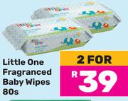 Little One Fragranced Baby Wipes-For 2 x 80s