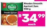Rhodes Smooth Apricot Jam-900g Each