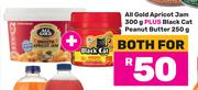 All Gold Apricot Jam 300g Plus Black Cat Peanut Butter 250g-Both For