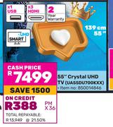 Samsung 55"(139cm) Crystal UHD TV UA55DU700KXX