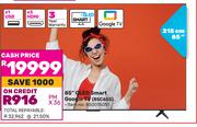 TCL 85"(215cm) QLED Smart Google TV 85C655