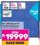 Samsung 85"(215cm) UHD Smart TV UA85DU7000KXXA
