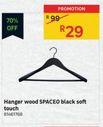 Spaceo Hanger Wood Black Soft Touch 81461768